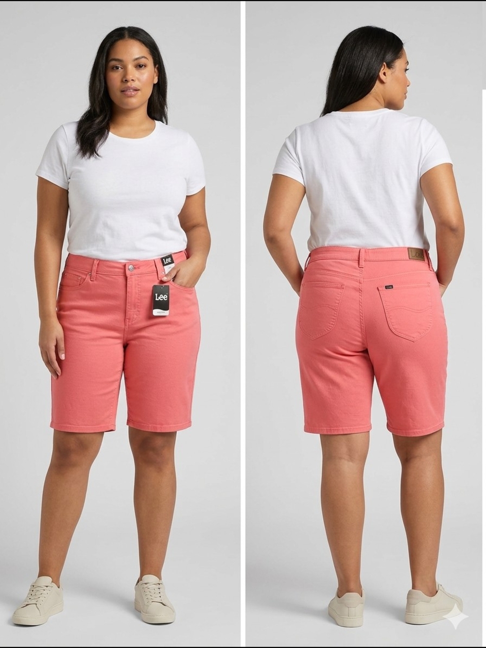 Lee Women’s Coral Bermuda Shorts - High-Rise Comfortable Fit